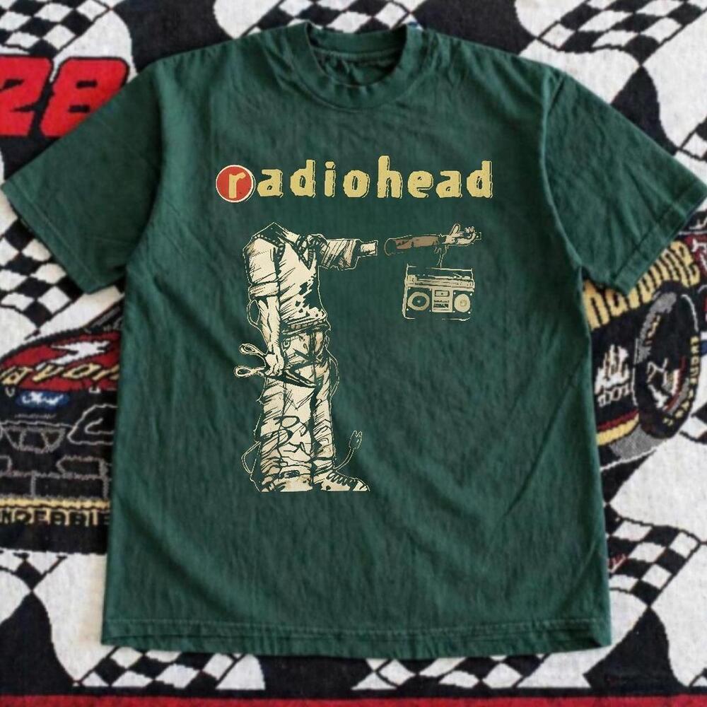 Gildan Men Green T-Shirt, Radiohead Green Band Tee